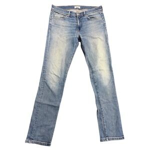 Buck Mason Slim Fit American Made Blue Jeans Light Wash Mens 33x34